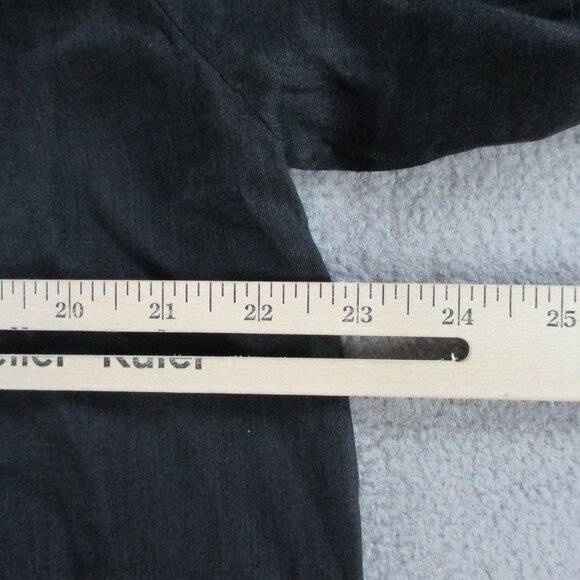 DOEN Samara Top Womens Small Black Ramie Tencel Blend Lace Ruffles Puff Sleeve - Picture 12 of 14